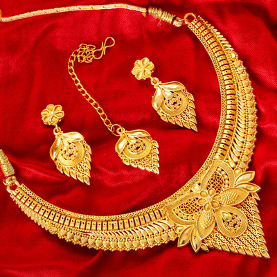 LILY Brass Gold-plated Gold Jewellery Set(Pack of 1)