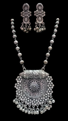 SSCREATION Oxidised Silver Black Jewellery Set(Pack of 1)
