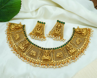 BHARGAV ART Alloy Green Jewellery Set(Pack of 1)