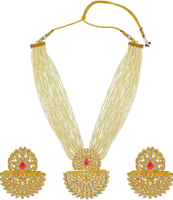 SHYAM Alloy Gold-plated White Jewellery Set(Pack of 1)