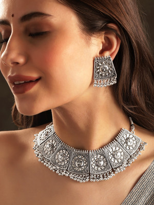 RUBANS Alloy Silver Jewellery Set(Pack of 3)