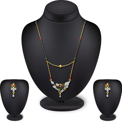 AADITA Alloy Gold-plated Multicolor Jewellery Set(Pack of 1)