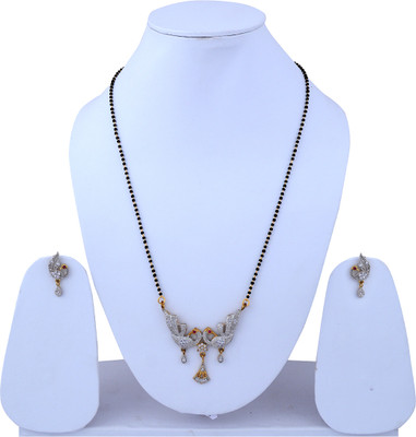 Darsha Collections Brass, Mother of Pearl Gold-plated Silver Jewellery Set(Pack of 1)