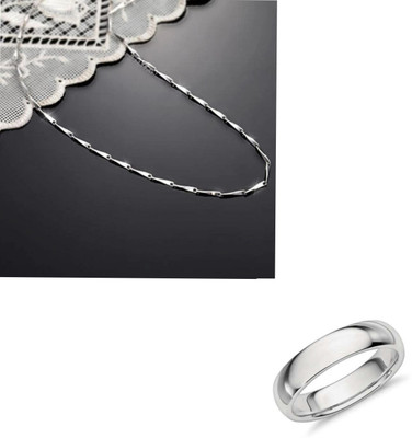 Vipunj Stainless Steel Sterling Silver Silver Jewellery Set(Pack of 2)
