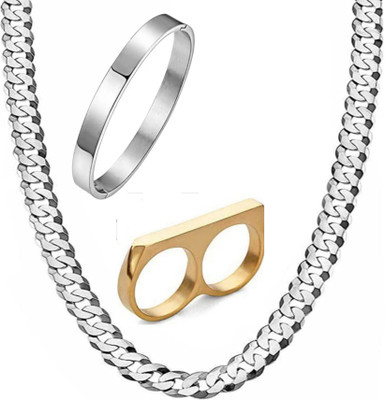 Vipunj Brass, Stainless Steel Silver, Gold-plated Silver, Gold Jewellery Set(Pack of 3)