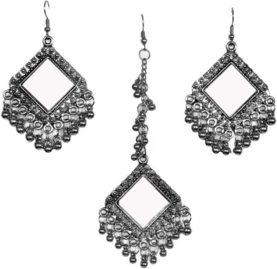 DF DEB FASHION Alloy Silver Jewellery Set(Pack of 1)