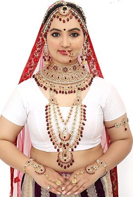 KK IMMITATION Alloy Gold-plated Maroon Jewellery Set(Pack of 10)