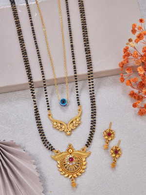 YEMBON Brass Gold-plated Gold Jewellery Set(Pack of 1)