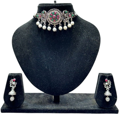 Npc Alloy Gold-plated Silver Jewellery Set(Pack of 1)