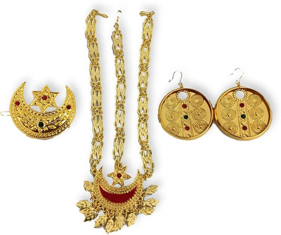 Clsso Klare Brass, Fabric, Stainless Steel Gold, Multicolor Jewellery Set(Pack of 1)