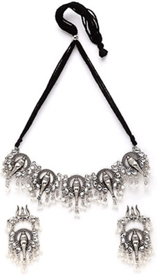 Gauri Fashions Alloy Silver Jewellery Set(Pack of 1)