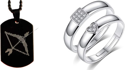 ruby collection Alloy Black, Silver Jewellery Set(Pack of 2)