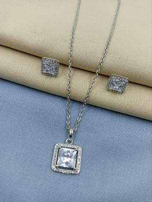 SIPARDH Alloy Silver White Jewellery Set(Pack of 1)