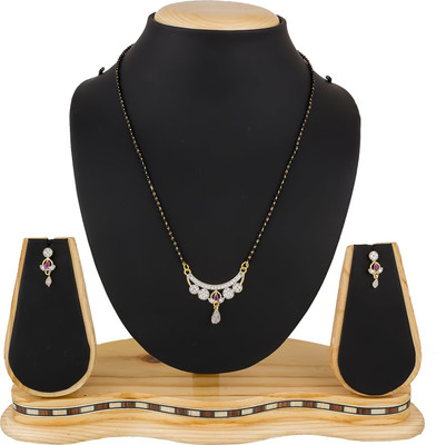 LUXOR Alloy Gold-plated Black, Gold, White Jewellery Set(Pack of 1)
