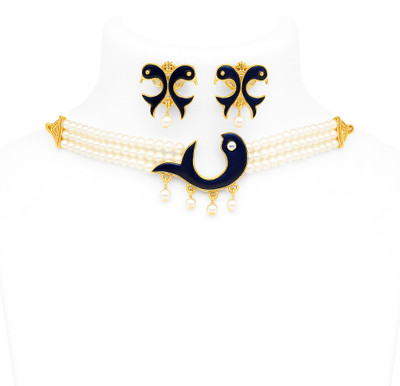 Noya Alloy Blue Jewellery Set(Pack of 1)