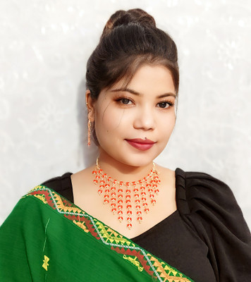 balaji gold Copper Gold-plated Red Jewellery Set(Pack of 1)