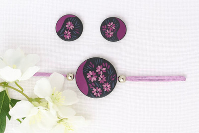 ClayNest Terracotta Pink Jewellery Set(Pack of 1)