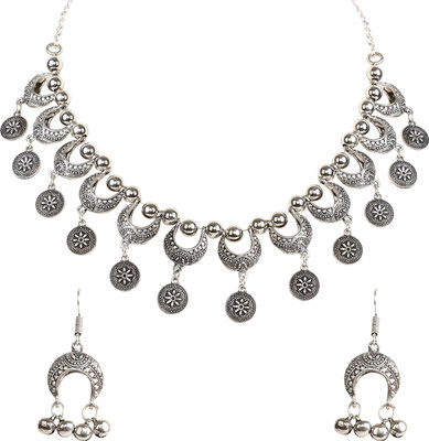 COSMO DUST JEWELLERY WITH DEVICE Oxidised Silver Silver Jewellery Set(Pack of 1)