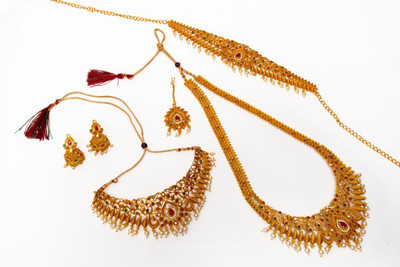 Nagneshi Art Zinc Gold-plated Gold Jewellery Set(Pack of 1)