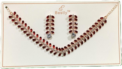 JASH Alloy Red Jewellery Set(Pack of 1)