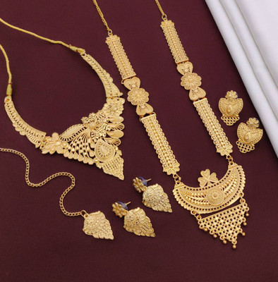 Harsha Creation Alloy Gold-plated Gold Jewellery Set(Pack of 1)