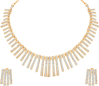 Atasi International Alloy Rhodium Gold Jewellery Set(Pack of 1)