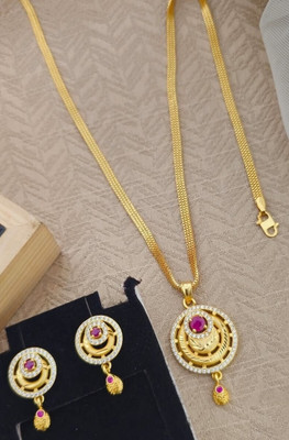 Dreamish Imitation Brass Gold-plated Gold Jewellery Set(Pack of 2)