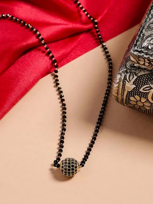 theostrichcollection Brass Black Jewellery Set(Pack of 1)