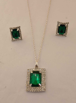 Marsify World Alloy Green, Silver Jewellery Set(Pack of 1)