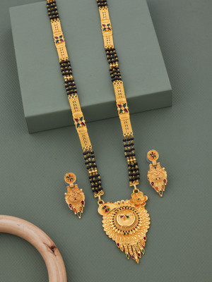 LaChoiceIt Beautiful and Unique Trending Design Pendant Mangalsutra with 24 Inch Long Chain Brass, Alloy Mangalsutra