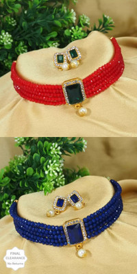 Dhirajart Alloy Multicolor Jewellery Set(Pack of 2)
