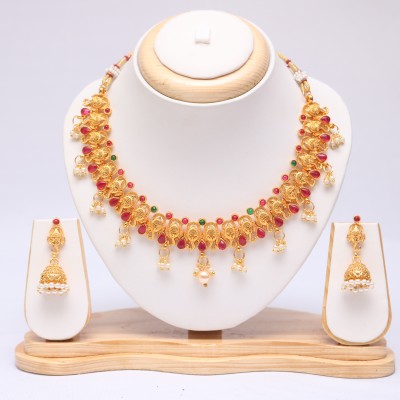 Swarajshop Alloy Gold-plated Multicolor Jewellery Set(Pack of 1)