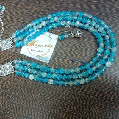 MAYANKS Glass Turquoise Jewellery Set(Pack of 1)