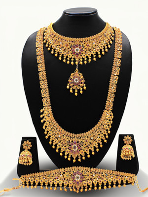 Nagneshi Art Alloy Gold-plated Multicolor Jewellery Set(Pack of 1)