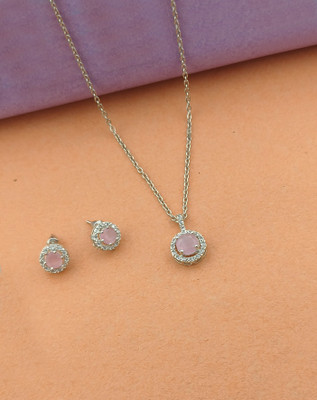 SIPARDH Alloy Silver Rose Gold Jewellery Set(Pack of 1)