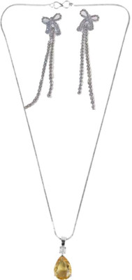 SRK Fashions Alloy Yellow, Silver Jewellery Set(Pack of 1)