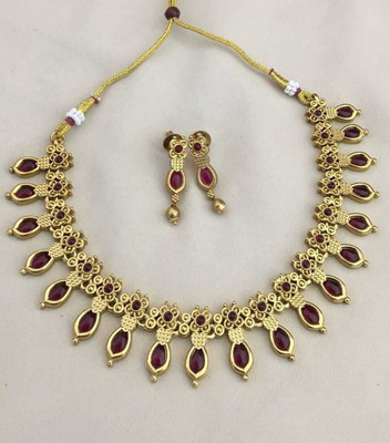 Shilpa Creation Alloy Gold-plated Rose Gold Jewellery Set(Pack of 1)