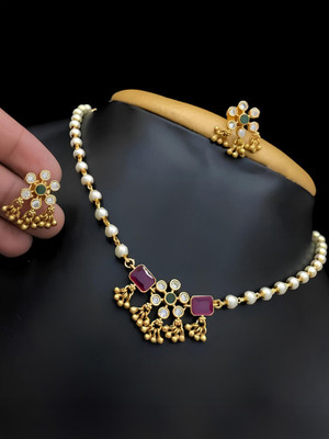 JOSANAIMITATION Alloy Gold-plated Gold Jewellery Set(Pack of 1)