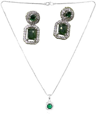SKG Fashions Stone Green, Green Jewellery Set(Pack of 1)