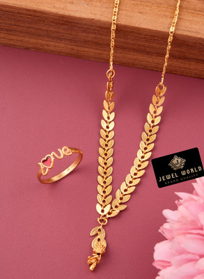 Jewel WORLD Brass, Alloy Gold-plated Gold Jewellery Set(Pack of 1)