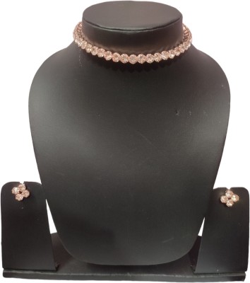 jatin imitation Alloy Copper Rose Gold Jewellery Set(Pack of 1)