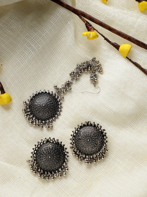 CARDINAL Oxidised Silver Black Jewellery Set(Pack of 1)