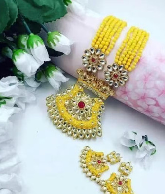 SHYAM Alloy Gold-plated Yellow Jewellery Set(Pack of 1)