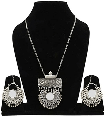 Gauri Fashions Alloy Silver Jewellery Set(Pack of 1)