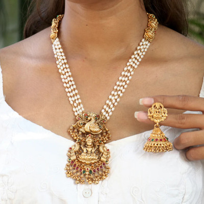 Rangrozo Jewellery Brass, Alloy Gold-plated Gold Jewellery Set(Pack of 1)