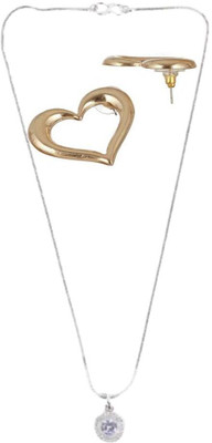 SKG Fashions Stone White, Gold Jewellery Set(Pack of 1)