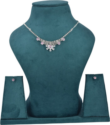 Dmc Alloy Silver, White Jewellery Set(Pack of 1)