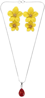 SRK Fashions Alloy Red, Yellow Jewellery Set(Pack of 1)