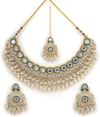 jodira Brass Gold-plated Gold Jewellery Set(Pack of 4)