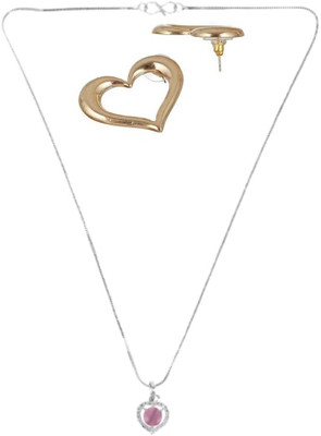 SRK Fashions Alloy Pink, Gold Jewellery Set(Pack of 1)